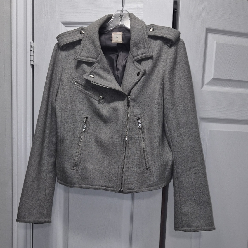 Womens GAP Wool Biker Jacket